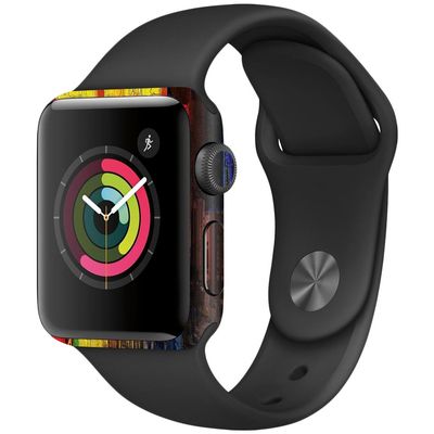 MightySkins Skin Compatible with Apple Watch Series 2 38mm - Painted Wood | Protective, Durable, and Unique Vinyl Decal wrap Cover | Easy to Apply, Remove, and Change Styles | Made in The USA