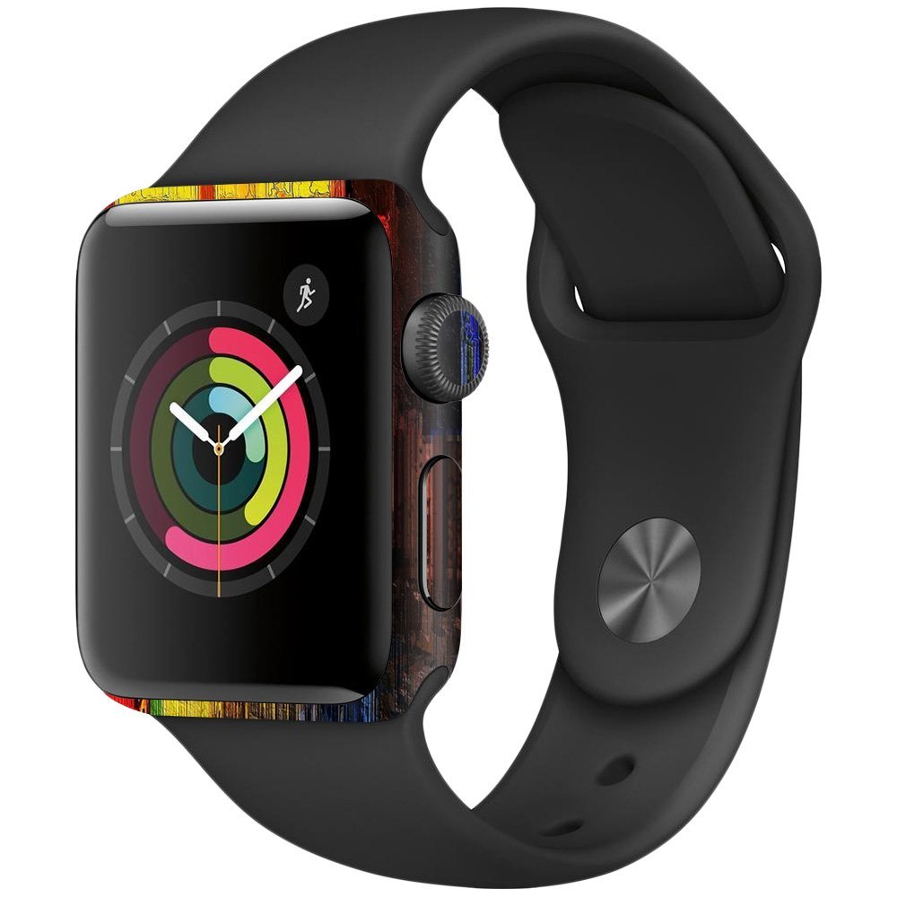 MightySkins Skin Compatible with Apple Watch Series 2 38mm - Painted Wood | Protective, Durable, and Unique Vinyl Decal wrap Cover | Easy to Apply, Remove, and Change Styles | Made in The USA