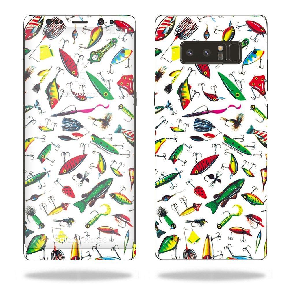MightySkins Skin Compatible with Samsung Galaxy Note 8 - Bright Lures | Protective, Durable, and Unique Vinyl Decal wrap Cover | Easy to Apply, Remove, and Change Styles | Made in The USA