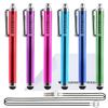 The Friendly Swede Stylus Pen for Touchscreen  4.5" Stylus Pen for iPad, iPhone & Android - 6-Pack Including 2 x 15 Lanyards and Screen Cleaning Cloth - Red/Purple/Pink/Light Blue/Dark Blue/Green view 1