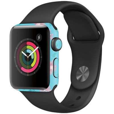 MightySkins Skin Compatible with Apple Watch Series 2 38mm - Water Flowers | Protective, Durable, and Unique Vinyl Decal wrap Cover | Easy to Apply, Remove, and Change Styles | Made in The USA