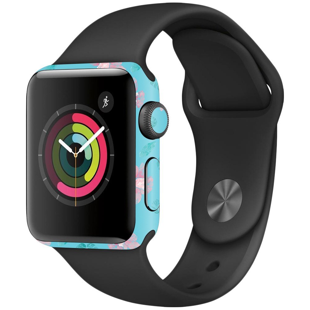 MightySkins Skin Compatible with Apple Watch Series 2 38mm - Water Flowers | Protective, Durable, and Unique Vinyl Decal wrap Cover | Easy to Apply, Remove, and Change Styles | Made in The USA