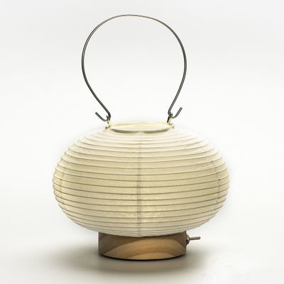 Hayashi Kougei Portable Japanese Paper Lantern with 100 Hour LED Light - Maru