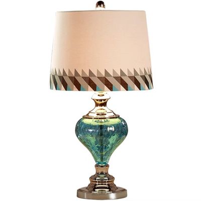 LIN XIAO HAO mayu Table Lamp Bedroom Bedside Lamp Modern Minimalist Blue Glass Lamp Creative Fashion Desk Lamp