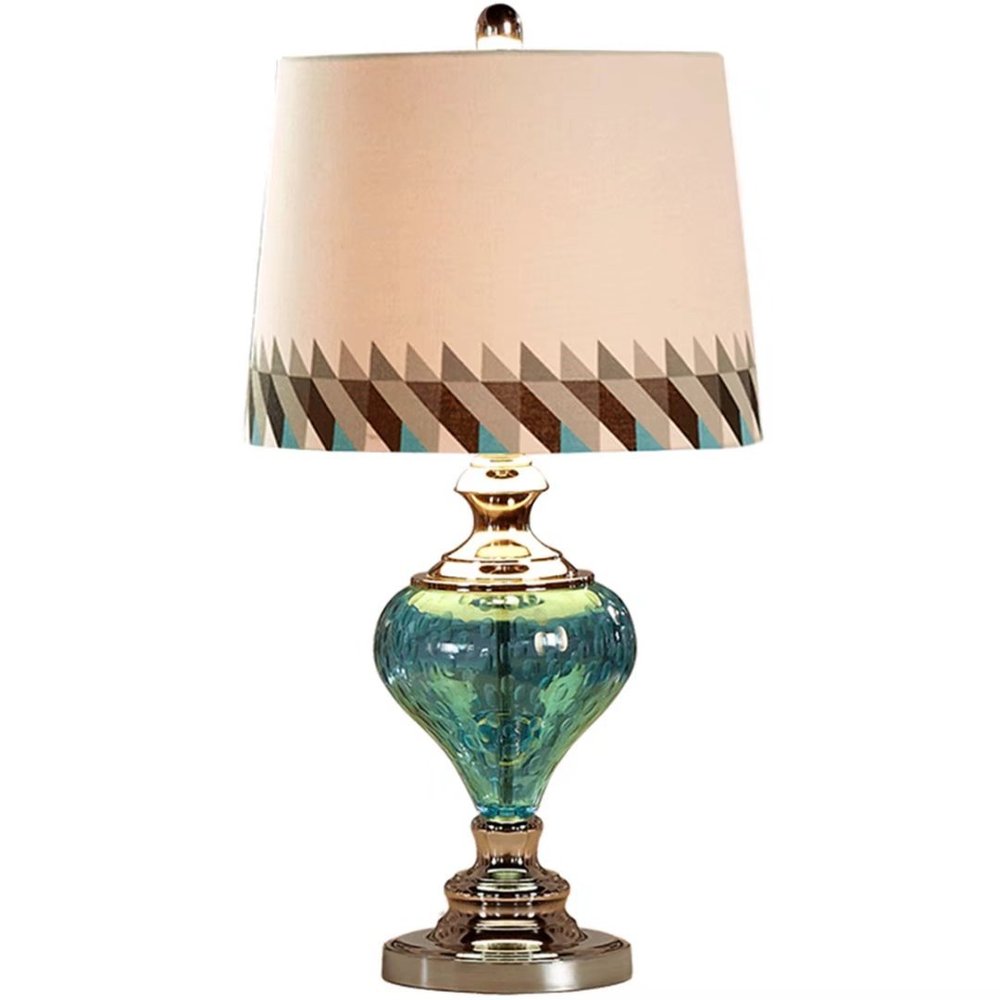 LIN XIAO HAO mayu Table Lamp Bedroom Bedside Lamp Modern Minimalist Blue Glass Lamp Creative Fashion Desk Lamp