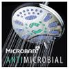 AquaStar Elite High-Pressure 7" Giant 6-setting Luxury Spa Rain Shower Head with Microban Antimicrobial Anti-Clog Jets for More Power & Less Cleaning! / Solid Brass Ball Join/All Chrome Finish view 4