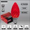 Wintergreen Lighting Set of 25 C7 OptiCore Commercial Red Christmas Lights - LED Heavy Duty Bulbs for Holiday, Valentine's Day, Party, Bedroom on 18 Gauge Green Wire (25 ft) view 3