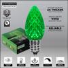 Wintergreen Lighting 100 ft C7 OptiCore Green Commercial Christmas Lights, 100 Lights - for Outdoor Holiday St. Patrick's Day Party; Green Wire view 3