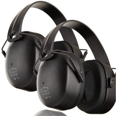 ClearArmor 2 Pack - Safety Shooting Ear Muffs Hearing Ear Protection - 31.5 dB SNR Noise Reduction - Comfortable Earmuffs that Work for Hunting, Gun Range, Mowing