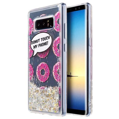 Galaxy Note 8 Case, Dreamwireless Waterfall Liquid Donuts TPU Rubber Candy Skin Case Cover for Samsung Galaxy Note 8, Multi-Color