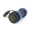 uxcell 28mm 12 Pin 12P Round Waterproof Aviation Cable Connector Socket view 1
