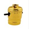 Leviton 053-06098-0PG 250 Watt Brass Medium Base Incandescent Lampholder view 1