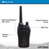 Midland GXT1000VP4 50 Channel GMRS Two-Way Radio - Up to 36 Mile Range Walkie Talkie - Black/Silver (Pack of 4) view 4