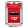 Safety Technology International, Inc. STI-13010FR Universal Stopper, Flush Mount and Fire label, Indoor/Outdoor Protective Polycarbonate Cover for Pull Stations or Call Points, Red view 2
