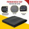 Mytee Products 7' x 12' Dump Truck Vinyl Coated Mesh Tarps Cover with 5 Inch 18oz Double Pocket view 2