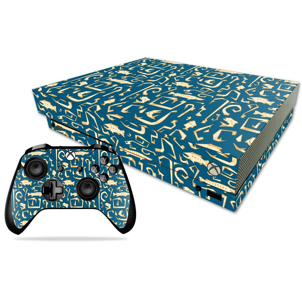 MightySkins Skin Compatible with Xbox One X Combo - Deco Fish | Protective, Durable, and Unique Vinyl Decal wrap Cover | Easy to Apply, Remove, and Change Styles | Made in The USA