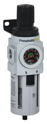 PneumaticPlus PPP4-N04BDG Air Filter Regulator Combo 1/2" NPT, 5 Micron