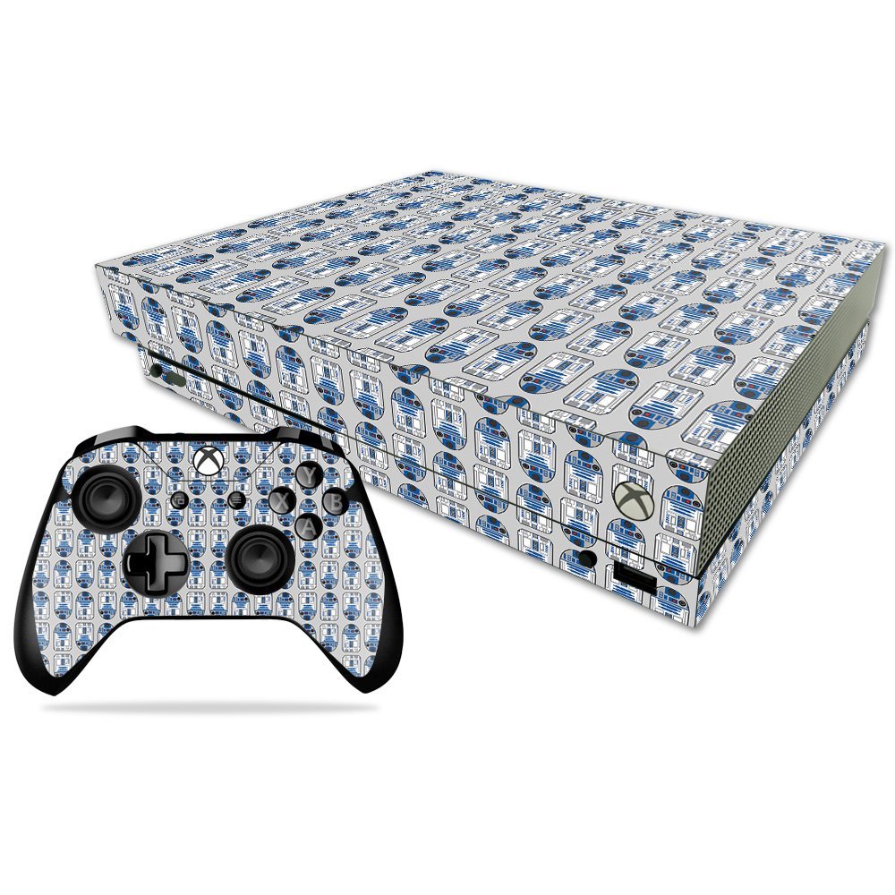 MightySkins Skin Compatible with Microsoft Xbox One X - Galaxy Bots | Protective, Durable, and Unique Vinyl Decal wrap Cover | Easy to Apply, Remove, and Change Styles | Made in The USA