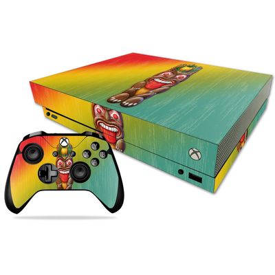 MightySkins Skin Compatible with Microsoft Xbox One X - Tiki Man | Protective, Durable, and Unique Vinyl Decal wrap Cover | Easy to Apply, Remove, and Change Styles | Made in The USA