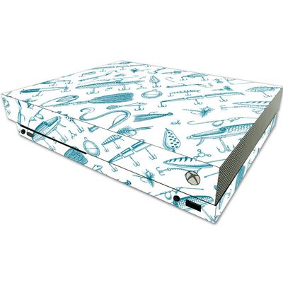 MightySkins Skin Compatible with Xbox One X - Teal Lures | Protective, Durable, and Unique Vinyl Decal wrap Cover | Easy to Apply, Remove, and Change Styles | Made in The USA