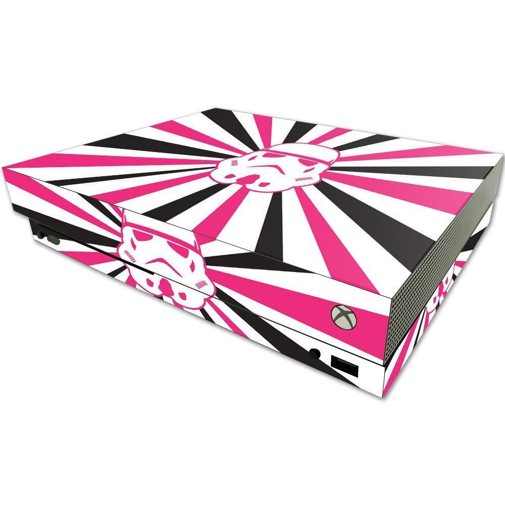 MightySkins Skin Compatible with Microsoft One X Console Only - Pink Star Rays | Protective, Durable, and Unique Vinyl Decal wrap Cover | Easy to Apply, Remove, and Change Styles | Made in The USA