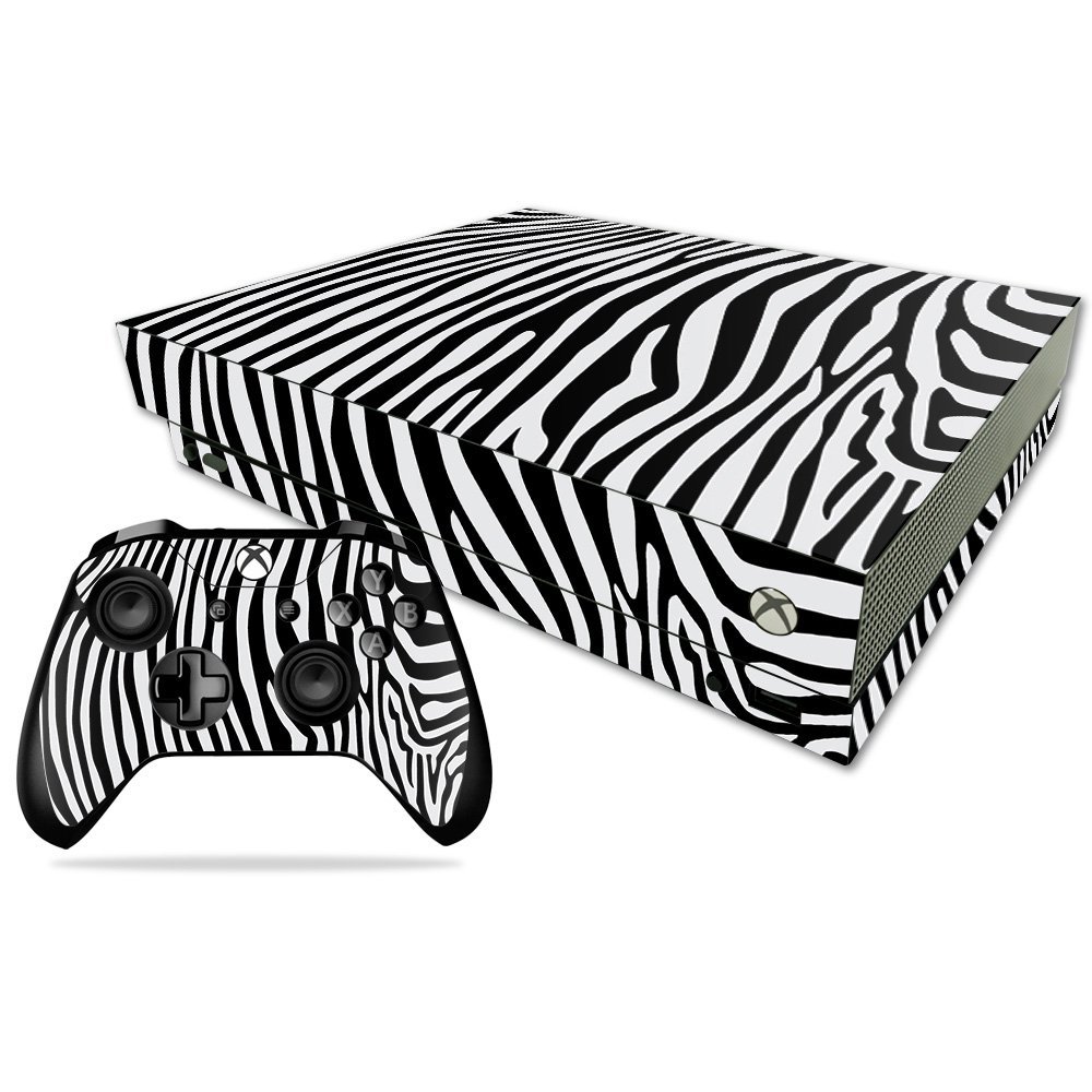 MightySkins Skin Compatible with Microsoft Xbox One X - Black Zebra | Protective, Durable, and Unique Vinyl Decal wrap Cover | Easy to Apply, Remove, and Change Styles | Made in The USA