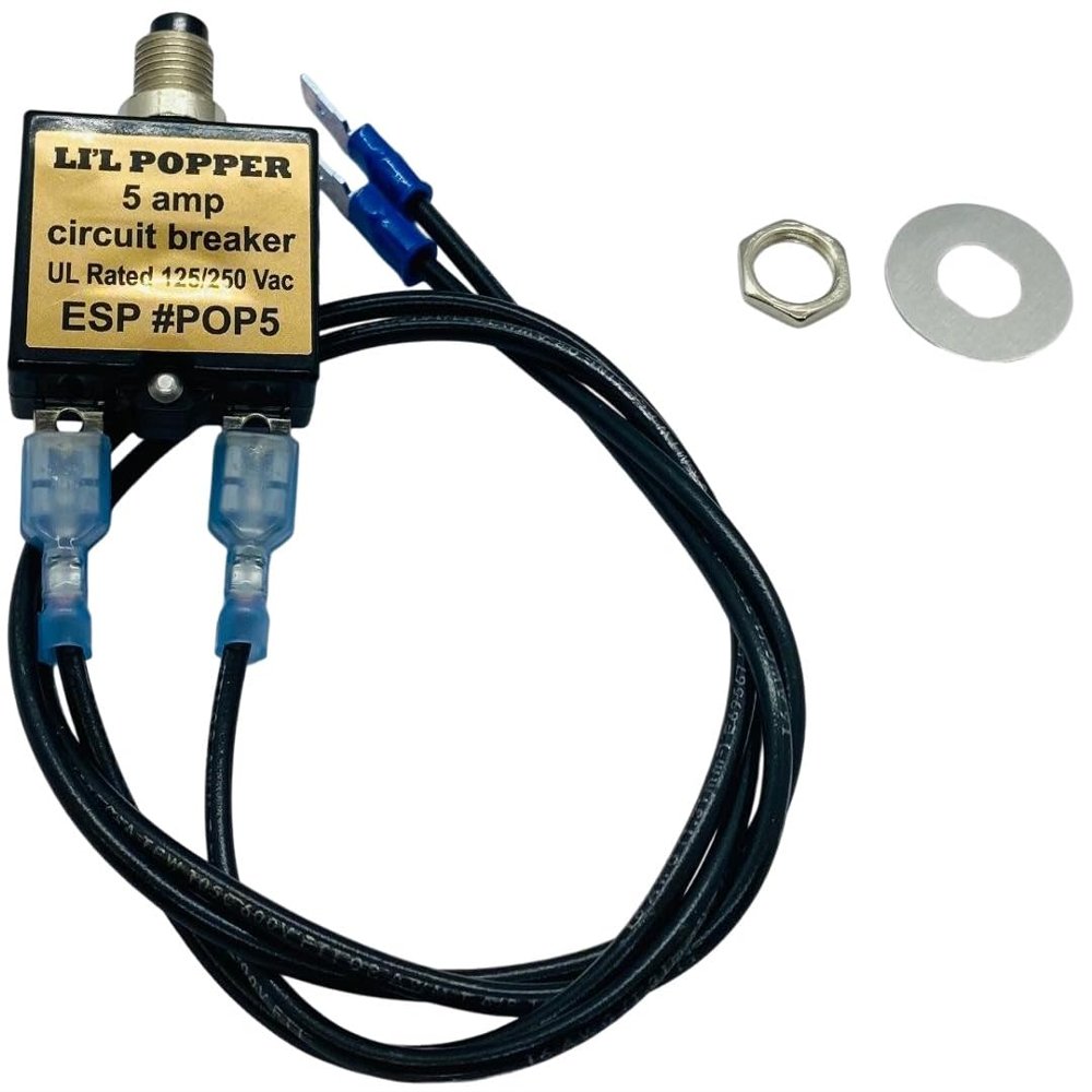 Supco POP5 5 Amp Circuit Breaker, Push Button