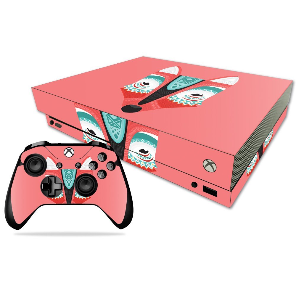 MightySkins Skin Compatible with Microsoft Xbox One X - Aztec Fox | Protective, Durable, and Unique Vinyl Decal wrap Cover | Easy to Apply, Remove, and Change Styles | Made in The USA
