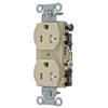 Receptacle, Duplex, 20A, 5-20R, 125V, Ivory view 1