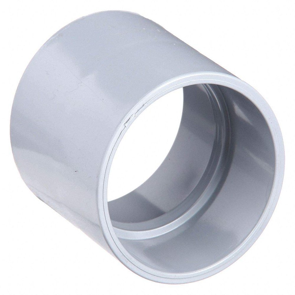 Coupling, 4 in, PVC, 4-7/16 in. L