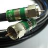 75ft Black Quad Shield Indoor/Outdoor RG-6 Coax Cable 75 Ohm 3Ghz UV Resistance (CATV, Satellite TV, or Broadband Internet) with Compression COAXIAL CONNECTORS view 2