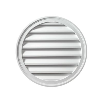 Fypon 22"W x 22"H x 1 5/8"P Brick Mould Style Round Louver, Functional