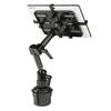 Mount-It! Premium Cup Holder Tablet Mount for Cars, Trucks, SUVs - Commercial Tablet ELD Mount - Heavy Duty Carbon Fiber Full Motion Arms, Adjustable Base, Universal Bracket Fits iPad and Samsung view 1
