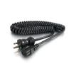 C2G 4ft 18 AWG Coiled Hospital Grade Power Cord (NEMA 5-15P to IEC320C13) - Black - 125 V AC Voltage Rating - 10 A Current Rating - Black - RoHS Compliance view 1