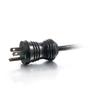 C2G 4ft 18 AWG Coiled Hospital Grade Power Cord (NEMA 5-15P to IEC320C13) - Black - 125 V AC Voltage Rating - 10 A Current Rating - Black - RoHS Compliance view 3