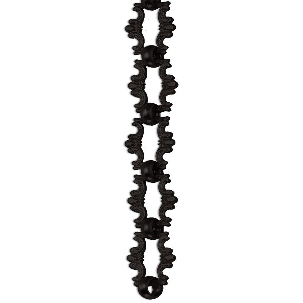 RCH Hardware Decorative Oil Bronzed Black Solid Brass Chain for Hanging, Lighting - Motif Welded Links (1 Foot)