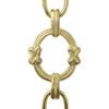 RCH Hardware CH-05-AD Decorative Acid Dipped Solid Brass Chain for Hanging, Lighting - Large Round Welded Links with x Design (1 Foot), Acid Dipped view 1