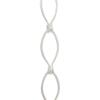 RCH Hardware Decorative Matte Silver Solid Brass Chain for Hanging, Lighting - Sleek Ovals and Unwelded Links (1 Foot) view 1