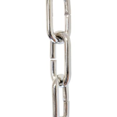 RCH Hardware Polished Nickel Solid Brass Chain for Hanging, Lighting - Standard Unwelded Links (1 Foot)