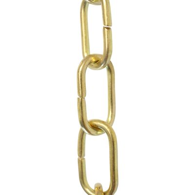 RCH Hardware Acid Dipped Solid Brass Chain for Hanging, Lighting - Standard Unwelded Links (1 Foot)