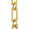 RCH Hardware Decorative Acid Dipped Solid Brass Chain for Hanging, Lighting - Rectangular Square Edge with Circular Connecting Rings and Unwelded Links (1 Foot) view 1