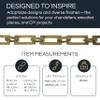 RCH Hardware Decorative Acid Dipped Solid Brass Chain for Hanging, Lighting - Rectangular Square Edge with Circular Connecting Rings and Unwelded Links (1 Foot) view 2