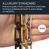 RCH Hardware Decorative Acid Dipped Solid Brass Chain for Hanging, Lighting - Rectangular Square Edge with Circular Connecting Rings and Unwelded Links (1 Foot) view 3