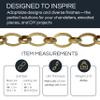 RCH Hardware Decorative Acid Dipped Solid Brass Chain for Hanging, Lighting - Ovals with Circular Connecting Rings and Unwelded Links (1 Foot) view 2