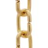 RCH Hardware Decorative Acid Dipped Solid Brass Chain for Hanging, Lighting - Cicular Unwelded Links (1 Foot) view 1