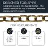 RCH Hardware Decorative Acid Dipped Solid Brass Chain for Hanging, Lighting - Cicular Unwelded Links (1 Foot) view 2