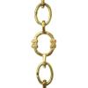 RCH Hardware Decorative Acid Dipped Solid Brass Chain for Hanging, Lighting - Small Round Unwelded Links with X Design (1 Foot) view 1