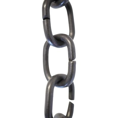 RCH Hardware Decorative Oil Bronzed Black Solid Brass Chain for Hanging, Lighting - Cicular Unwelded Links (1 Foot)