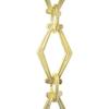 RCH Hardware Decorative Acid Dipped Solid Brass Chain for Hanging, Lighting - Hexagonal Design Unwelded Links view 1