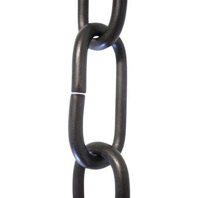 RCH Hardware Decorative Oil Bronzed Black Solid Brass Chain for Hanging, Lighting - Standard Large Welded Links